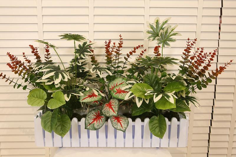 Beyaz Saksılı Bitki Arajman